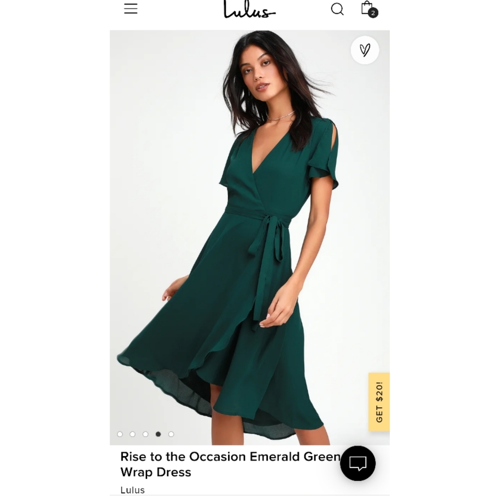 Lulu's Rise to the Occasion wrap dress